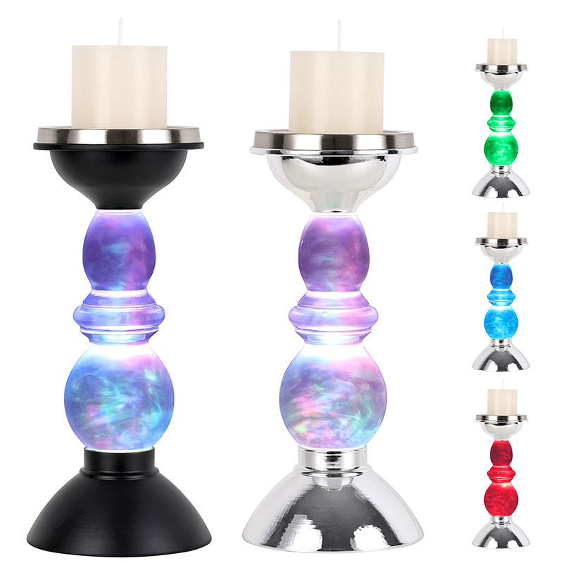 Pochmurne światło nocne z kloszem świecy