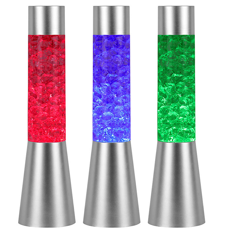 Zmieniająca kolor lampka nocna z płynnym brokatem w kształcie lodu