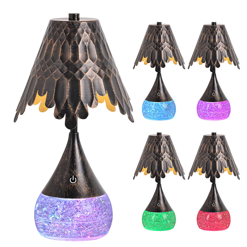 Lampa odczytu LED z butelką RGB brokatową