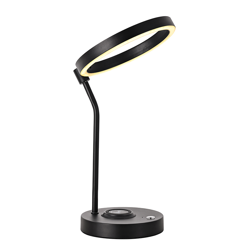 Nowoczesna lampa biurkowa LED z ładowaniem bezprzewodowym
