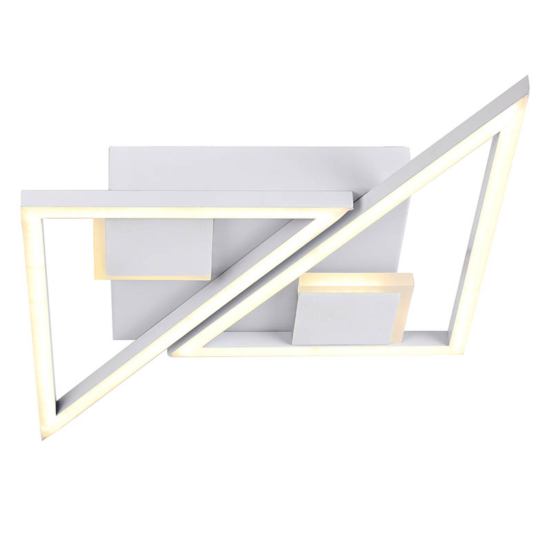 Nowoczesna prosta lampa sufitowa z ciepłego, jasnego metalu