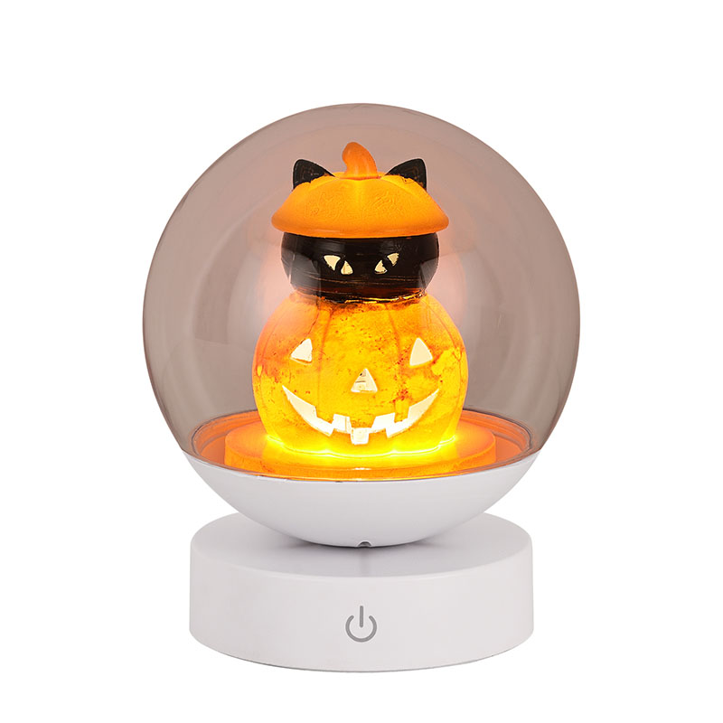 Akumulatorowa lampka nocna w kształcie dyni na Halloween z głową dyni