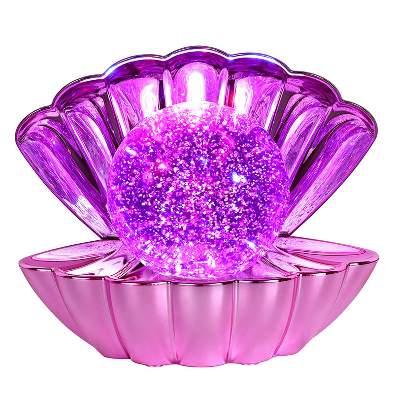 Lampa RGB Shell z płynem brokatowym